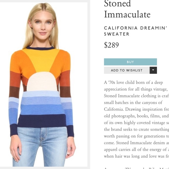 Stoned Immaculate Sweaters - Stoned Immaculate California Dreamin sweater small